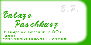 balazs paschkusz business card